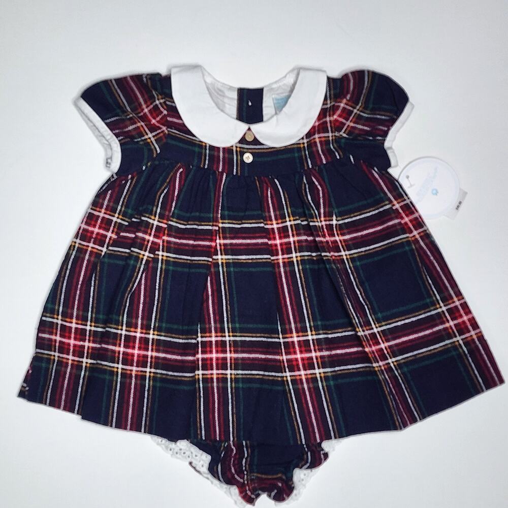 Edgehill Collection Blue Plaid Fall Winter Dress 9M